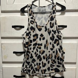 Crazy Train Black and Brown Sleeveless Tank Top